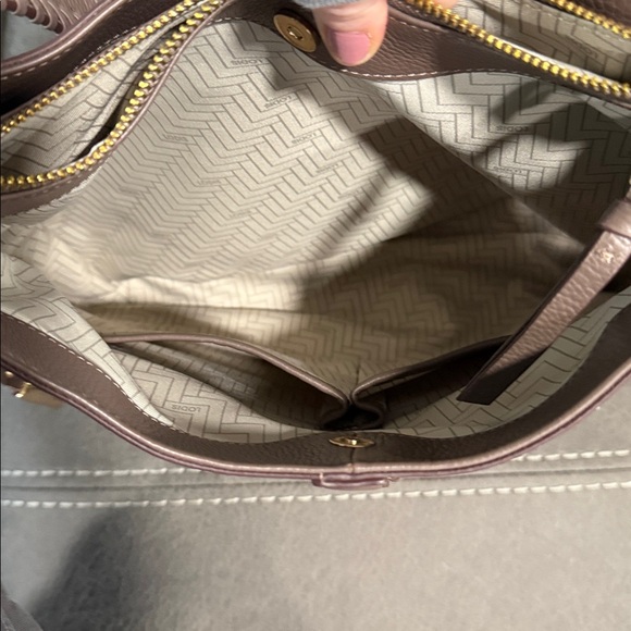 LODIS Texas Leather Convertible Priscilla Tote Bark - Picture 10 of 10